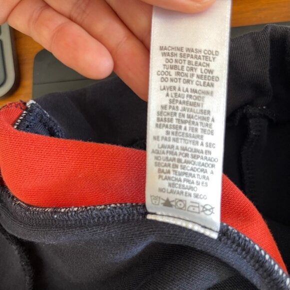 FRAME Navy High Waisted Track Pants With Side Stripe Size Medium - Picture 4 of 7